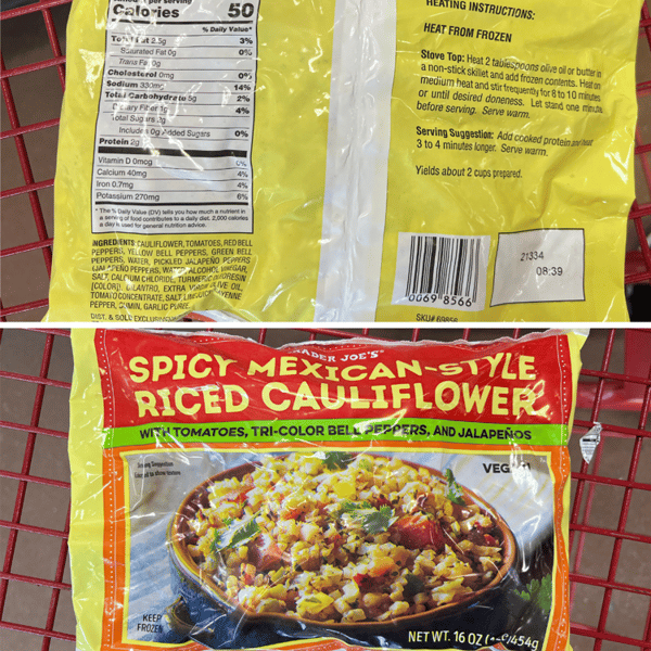 Spicy Mexican Style Riced Cauliflower