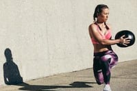 fitness lunge and twist