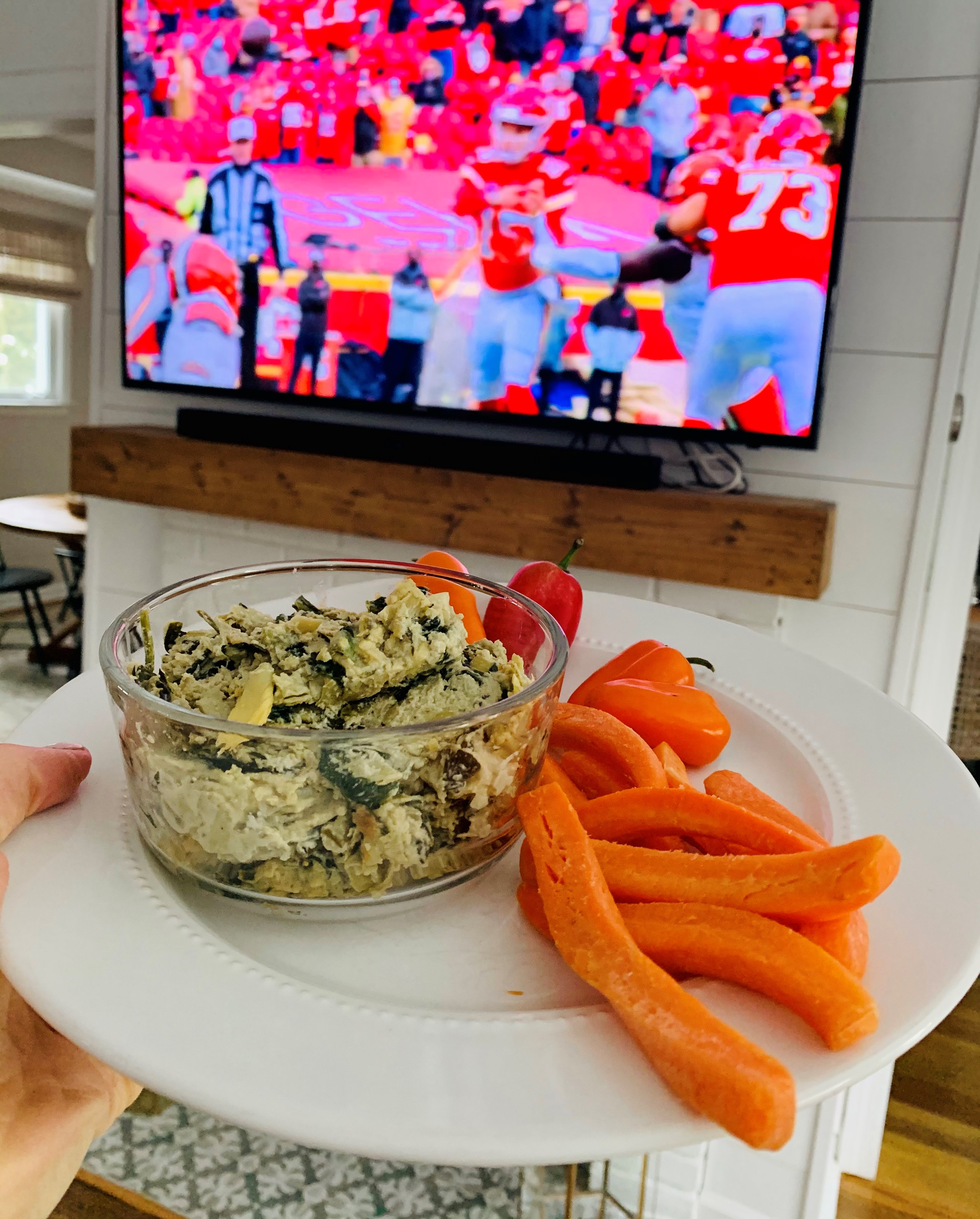 Game Day Clean Spinach and Artichoke Dip