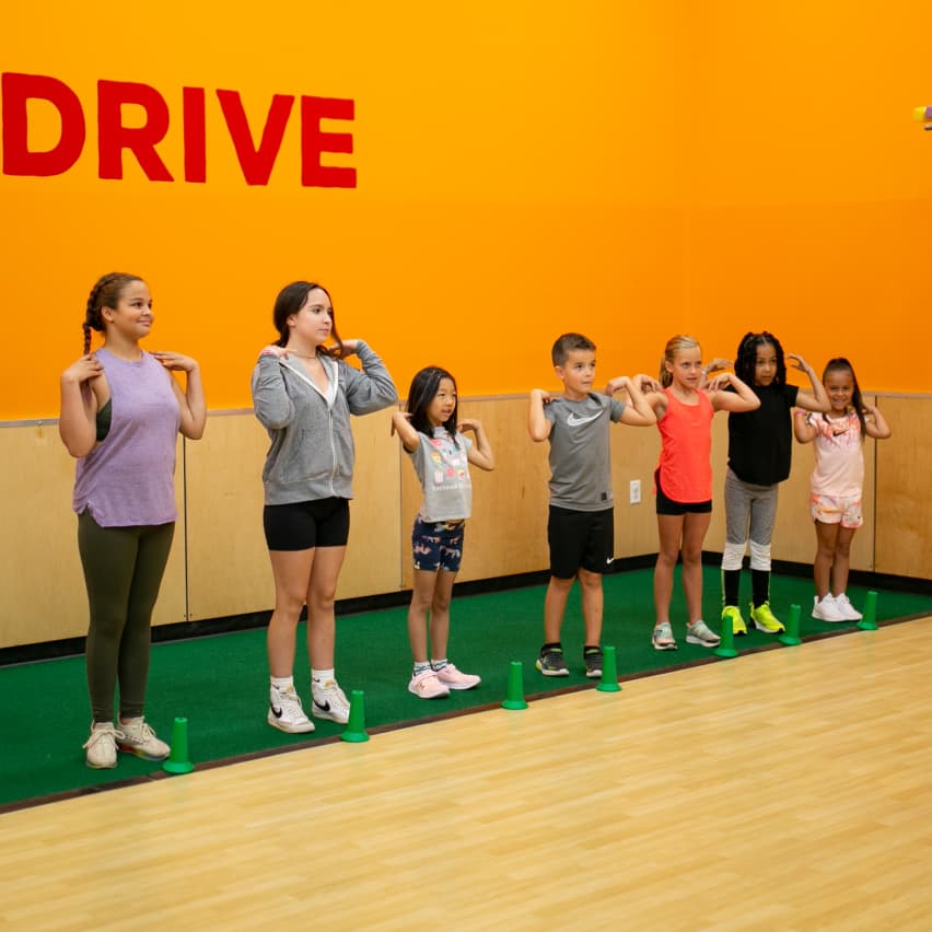 Kids exercising. 